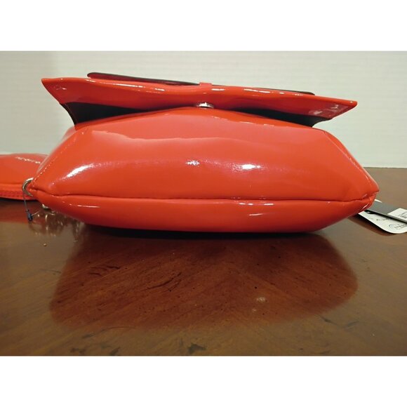 Tahari Vegan Leather Crossbody Bag Purse Mango W/ Coin Purse NWT - Picture 9 of 9